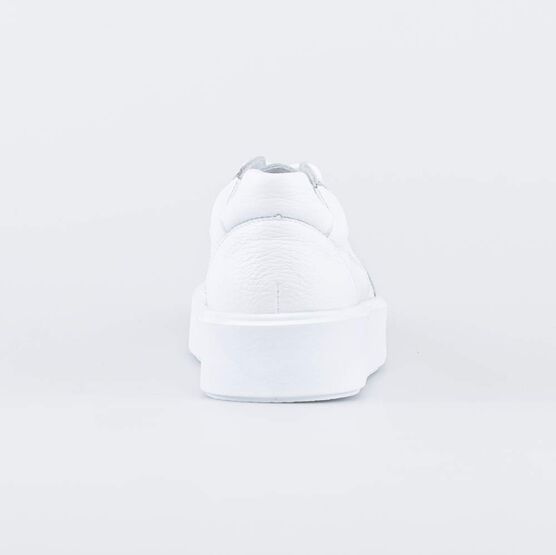 732367-22 Кожаные полуботинки с высокой подошвой для девочки белый фото №5