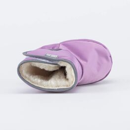 001118-41 Теплые меховые пинетки для малышей для девочки сиреневый фото №4