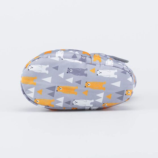 001118-44 Теплые меховые пинетки Три медведя для мальчики серый фото №3