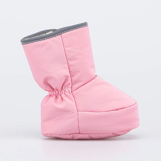 001118-47 Теплые меховые пинетки для малышей для девочки розовый фото №2
