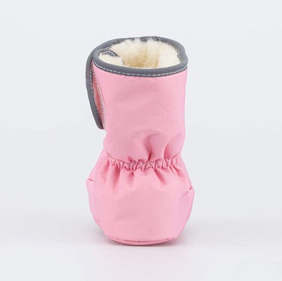 001118-47 Теплые меховые пинетки для малышей для девочки розовый фото №5