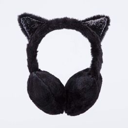 07811938-41 Теплые наушники с ушками Черный для девочки черный