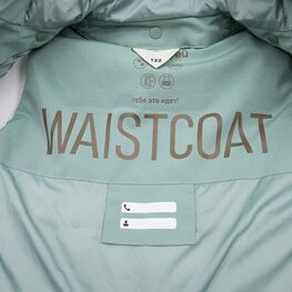 07857041-41 Жилет с капюшоном для девочки для девочки зеленый фото №4