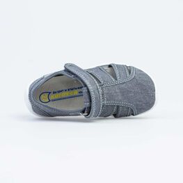 421059-13 Сандалии текстильные для мальчики серый фото №4