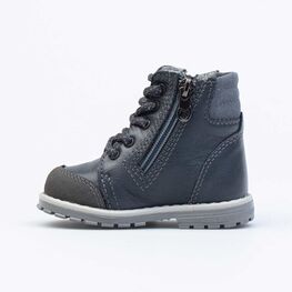 152292-32 Ботинки на молнии из натуральной кожи для мальчики серый фото №2