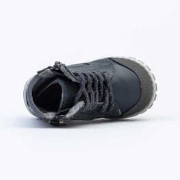 152292-32 Ботинки на молнии из натуральной кожи для мальчики серый фото №4