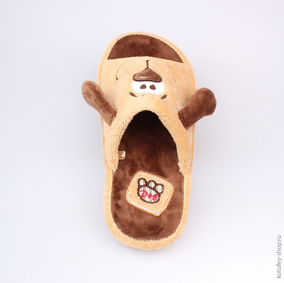 531013-11 Тапочки коричневый для мальчики коричневый фото №4