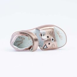 322106-22 Сандали летние на липучке для девочки бронзовый фото №4