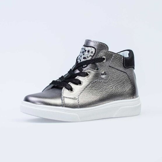 552213-22 Ботинки для девочки серебрист.