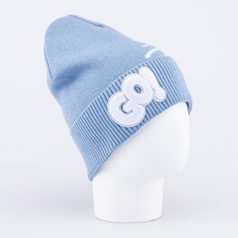 07711961-40 Шапка с отворотом для мальчика голубой для мальчики голубой