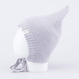 07711964-41 Шапка вязаная Гномик серый для мальчики серый фото №4