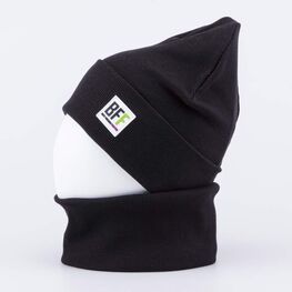 07711965-40 Комплект шапка+снуд для мальчика черный для мальчики черный фото №2