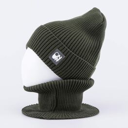 07711967-40 Комплект детский шапка+снуд темно-зеленый для мальчики темно-зеленый фото №2