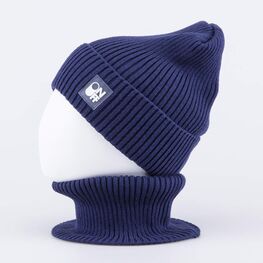 07711967-41 Комплект детский шапка+снуд темно-синий для мальчики темно-синий фото №2