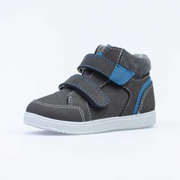 252175-31 Ботинки на липучке, байка для мальчики серый