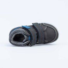 252175-31 Ботинки на липучке, байка для мальчики серый фото №4