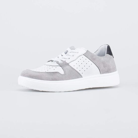 732399-21 Кожаные полуботинки для мальчика для мальчики беж-бел