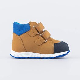 052152-23 Кожаные ботинки на липучках для мальчики коричневый фото №2