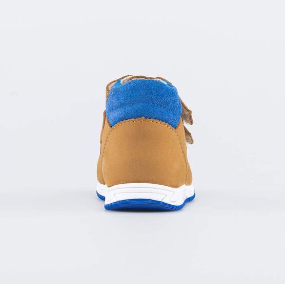 052152-23 Кожаные ботинки на липучках для мальчики коричневый фото №5