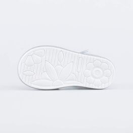 122208-21 Кожаные босоножки для девочки для девочки серебрист. фото №3