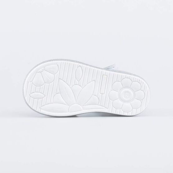 122208-21 Кожаные босоножки для девочки для девочки серебрист. фото №3