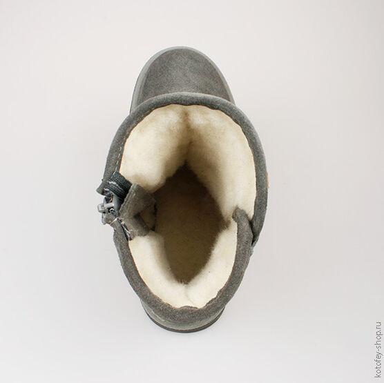 762011-41 Сапожки для девочки серый фото №4