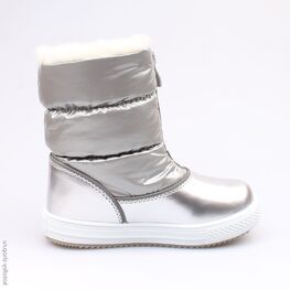 464915-42 Мембранные сапожки для девочки серый фото №2