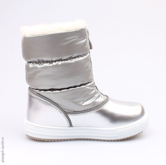 464915-42 Мембранные сапожки для девочки серый фото №2
