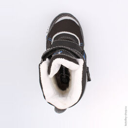 254950-41 Мембранные ботинки с LED-подсветкой для мальчики чер-син фото №4