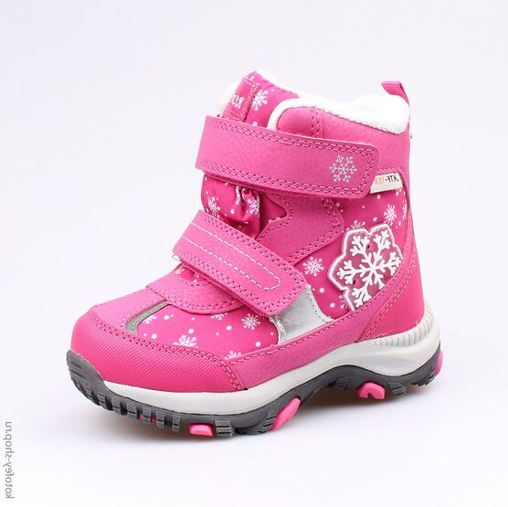 454976-43 Мембранные ботинки для девочки роз-фук