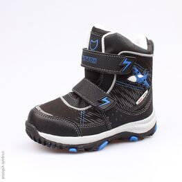 454977-41 Мембранные ботинки для мальчики чер-син