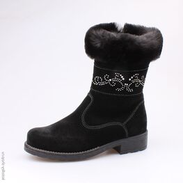 662124-51 Сапожки для девочки черный