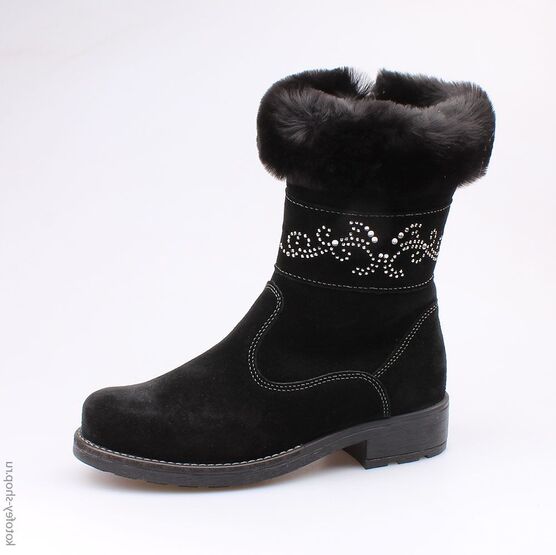 662124-51 Сапожки для девочки черный