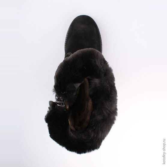 662124-51 Сапожки для девочки черный фото №4