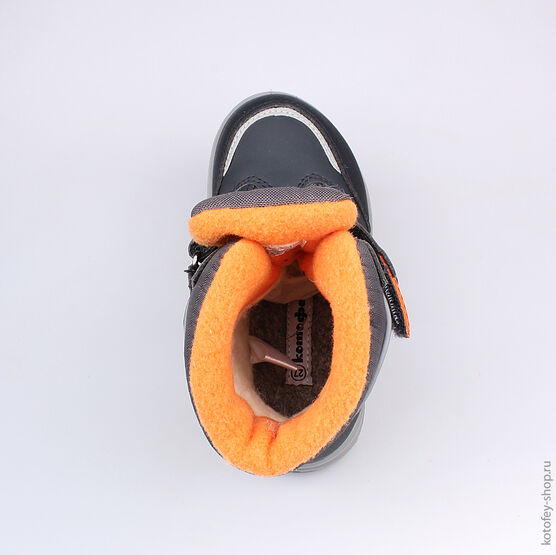 454946-42 Мембранные ботинки для мальчики сер-ора фото №4