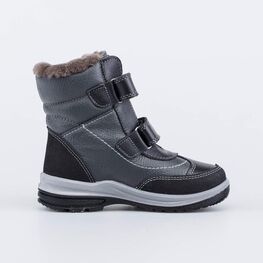 452099-52 Зимние ботинки на липучках для мальчики черный фото №2