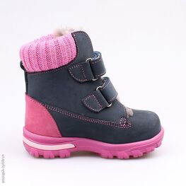 152185-53 Сапожки для девочки син-роз фото №2