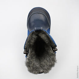 162037-41 Сапожки для мальчики светло-синий фото №4