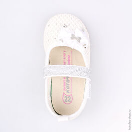 131067-11 Текстильная обувь для девочки серебристый фото №4