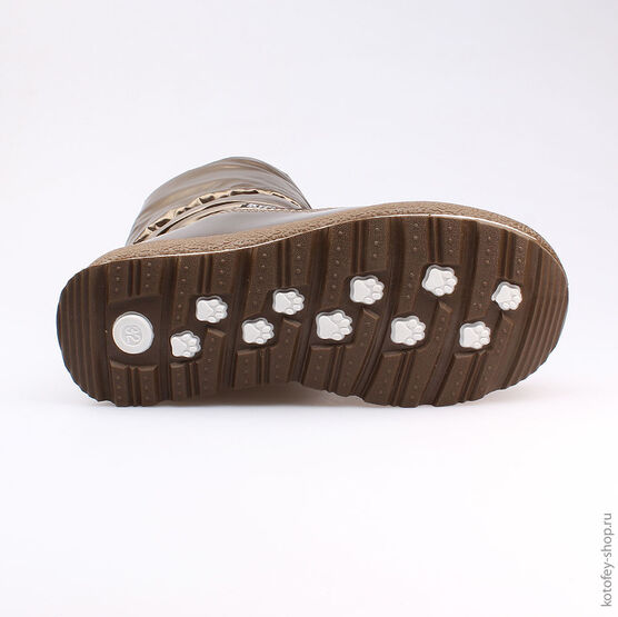 664916-42 Мембранные сапожки для девочки бронзовый фото №3