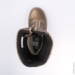 664916-42 Мембранные сапожки для девочки бронзовый фото №4