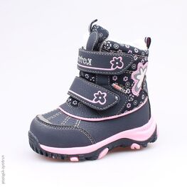 254934-44 Мембранные ботинки для девочки син-роз