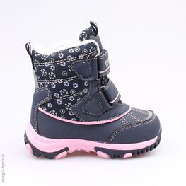 254934-44 Мембранные ботинки для девочки син-роз фото №2