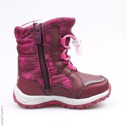 464917-42 Мембранные сапожки для девочки бордовый фото №2