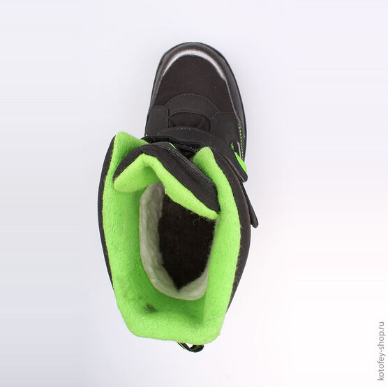 754927-41 Мембранные ботинки для мальчики чер-зел фото №4