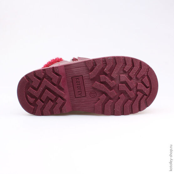 362086-41 Сапожки для девочки бордовый фото №3