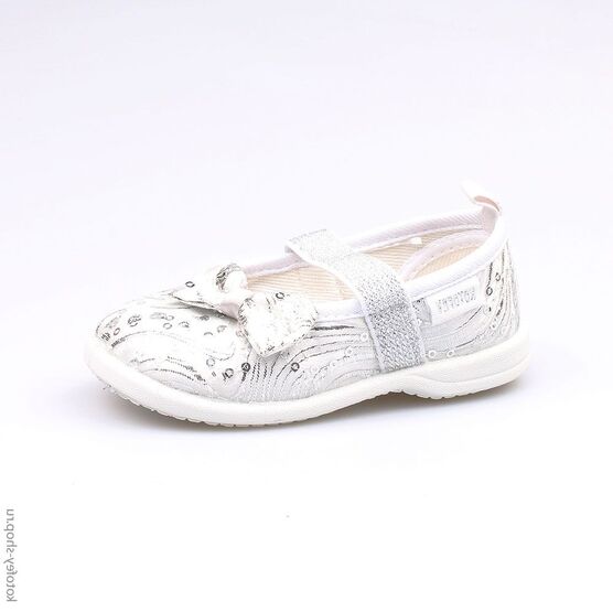131068-11 Текстильная обувь для девочки серебристый