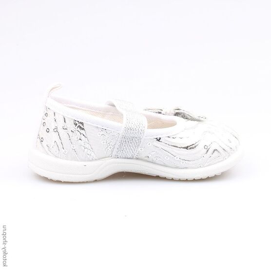 131068-11 Текстильная обувь для девочки серебристый фото №2