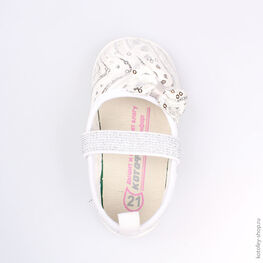 131068-11 Текстильная обувь для девочки серебристый фото №4