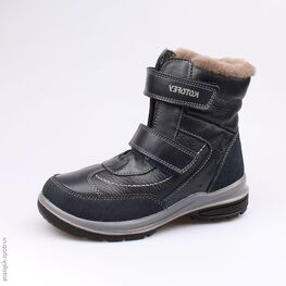 652097-51 Зимние ботинки на липучках для мальчики светло-синий